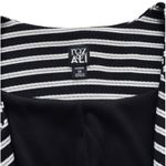 Roz & Ali  Blazer Womans Black White Stripe Open Front 3/4 Sleeve Jacket Size 1X Photo 1