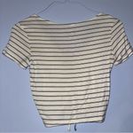 PacSun  white and black striped crop top Photo 2