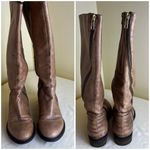 Steve Madden Abby Riding Boots Tan Leather Moto Zipper Distressed Women’s 5.5 Photo 6