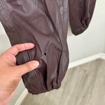 Hugo Boss Burgundy Brown Maroon Faux Leather Joggers size 2 Photo 5