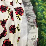 Hearts and Roses Swing Pin Up Tulle Trim Dress Graffiti Rose White, US 14 White Photo 3