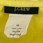 J.Crew Yellow Linen Ruffle Wrap Dress Photo 3