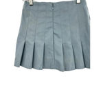 Aureum Sky Blue Vegan Leather Pleated Skirt Size XS Blue Photo 5