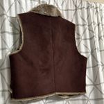Faded Glory  Brown Vest with Plush Fur Accents Photo 9