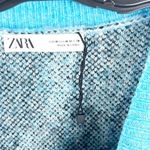 ZARA Wool Alpaca Blend Jacquard Puff Sleeves Animal Print Cropped Sweater Medium Photo 4