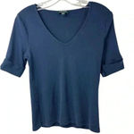 Ralph Lauren Lauren  Navy Scoop Neck Blouse- Size Medium Photo 1