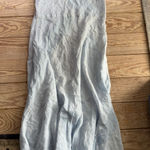 CP Shades  100% linen dress size m blue & white stripe slightly sheer Photo 0