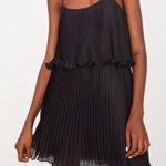 ZARA  Black Pleated Tiered Ruffle Mini Dress | Little Black Dress (Size Small) Photo 0