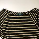 Ralph Lauren  | Glitter Gold Striped & Black Shirt Photo 4