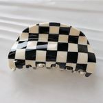 Boutique Y2K Aesthetic Checkerboard Geometric Acetate Hair Claw Photo 0