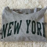Off the shoulder oversized New York sweatshirt Gray Size XL Photo 1
