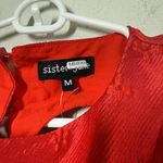 NWT Sister Jane Jacquard Mini Dress With Open Heart Back Sz Medium Red Photo 6