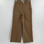 Everlane  The Utility Wide Leg Pants Women's Size 0 Brown Cropped Khaki Jeans Photo 2