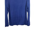 Alfani  Womens Sz L Petite Blue Lightweight Jersey Turtleneck Top Long Sleeve Photo 2