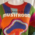 Farm Rio  Amazon Mushroom Embroidered Sweater size small Photo 5