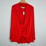 Chico's  3 Zenergy Top Womens XL Orange Red Raquel Surplice Wrap Draped Jersey New Photo 8