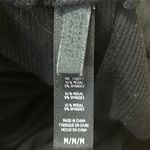 SKIMS Women's Black Rib Knit Straight Wide Leg High Waist Trousers Pants Size M Photo 3