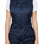 J.Lindeberg Madde Navy Vest Women’s Medium Quilted Hybrid Zip Activewear Golf Blue Photo 0