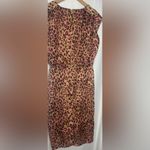 EXPRESS Cheetah Print Hot Pink Dark Brown Spots zipper back Small NWOT Photo 9