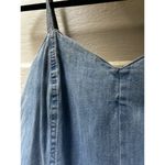 90s moda international Cotton Sleeveless Sweetheart Strappy Denim Romper Size 12 Blue Photo 6