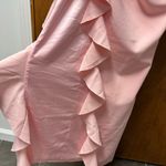 Miss Circle Junia Lace Corset Ruffle Hem Maxi Dress Asymmetrical Pink Medium Photo 10