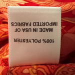 Evereve  Floral Paisley‎ Crepe V-Neck Blouse Women's Small Coral Preppy Career Photo 8