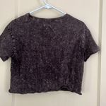 Wild Fable Cropped black distressed style T shirt Photo 4