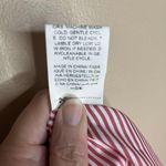 One Shoulder Red And White Pin Striped Bow Blouse Size L Photo 3