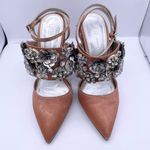 ASOS satin embellished bridal pointed toe block heels Size 5 Photo 4