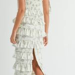 Mabel FLORAL PRINT RUFFLE TIERED BUSTIER MIDI DRESS Photo 1
