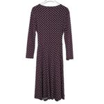 Brooks Brothers Navy & Red Diamond Geometric Long Sleeve Wrap Front Dress Small Photo 5