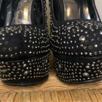 breckelle's Breckelle’s Sequin Stud Sculpted Heel Wedge Ankle Strap Size 7 Photo 2