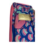 Lilly Pulitzer Zip Around Wallet Pink Blue 2015 Canvas Peacock Wristlet Photo 3