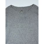 Free People  Grey Marled Knit Boat Neck Sweater Tunic 3/4 Sleeve Pullover LG Photo 1