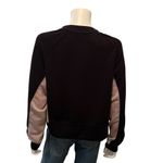 Danskin Black Tan Colorblock Ribbed Long Sleeve Stretch Workout Sweatshirt M Photo 3