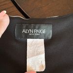 Alyn Paige  Black and White fit & flare v-neck Striped Midi Dress Photo 3