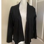 Soft Surroundings  Black Alicante Linen Blend Topper Open Front Blazer PS Photo 1