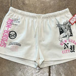 Marvel  Women's White and Pink Spider-Man Athletic Shorts Photo 0