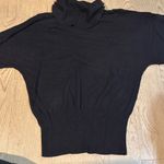 August Silk  black mock neck sweater size large Photo 5