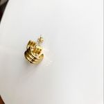 18k Gold Chunky Minimalist Hoop Earrings Photo 1