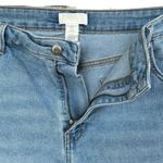 H&M  SZ 18 High-Rise Jean Shorts Cuffed Light Wash Pockets Zip-Fly Stretch Womens Photo 1