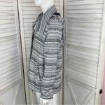 Thread & Supply Aztec Print Canvas Hooded Utility Jacket Black White Small White Photo 2