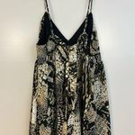 ZARA Plumetis Snake Skin Animal Spaghetti Strap Mini Babydoll Dress Size Medium Photo 8