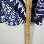 Chico's Travelers Jacket Women's 2 US L Blue White Paisley Crinkle Texture Artsy Photo 7