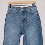 Ceros Women's Dark Wash Denim High Waisted Distressed Relaxed Fit Straight Jeans Blue Size 26 Photo 2