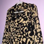 Lane Bryant 18/20 Cardigan Animal Print Cowl Neck Longline Photo 1