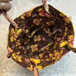 Vera Bradley CLEAN Artsy Floral Bucket Drawstring Buttercup Handbag Purse 11x10 Photo 6