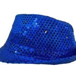 Women's Royal Blue Sequin Hat Photo 4