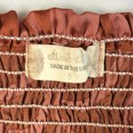 Altar'd State Red & Pink Swirl Satin Crop Long Sleeve Top S Photo 3