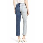 Alice + Olivia AO.LA Amazing Asymmetric Two Toned High Waist Boyfriend Jeans 25 Photo 1